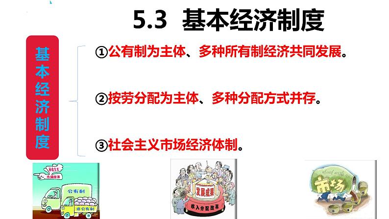 2023年部编版道德与法治八年级下册5.3 基本经济制度 课件第2页