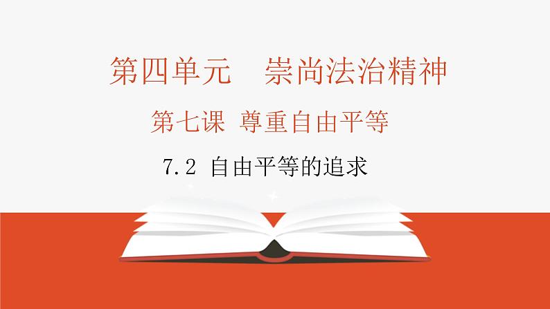 2023年部编版道德与法治八年级下册7.2 自由平等的追求 课件第3页