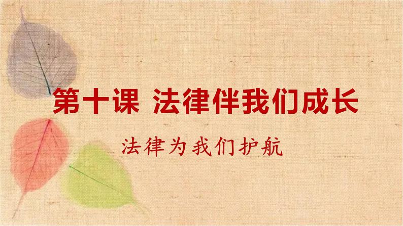 部编版道德与法治七年级下册 10.1法律为我们护航 课件第3页