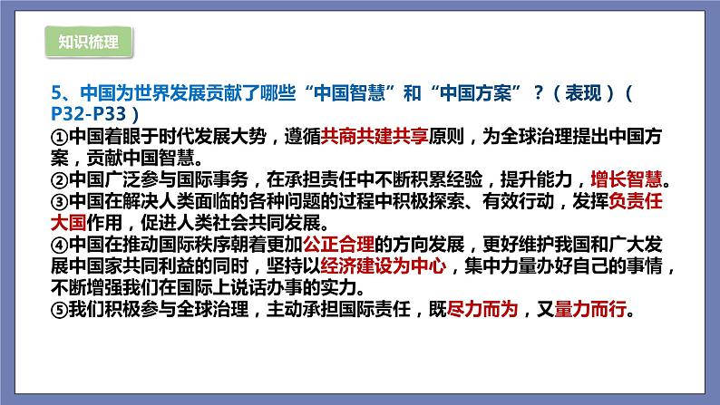 第二单元 世界舞台上的中国（知识梳理）——2022-2023学年部编版道德与法治九年级下册单元综合复习课件PPT06