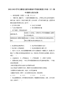 2022-2023学年安徽省合肥市琥珀中学教育集团八年级（下）期中道德与法治试卷（含解析）