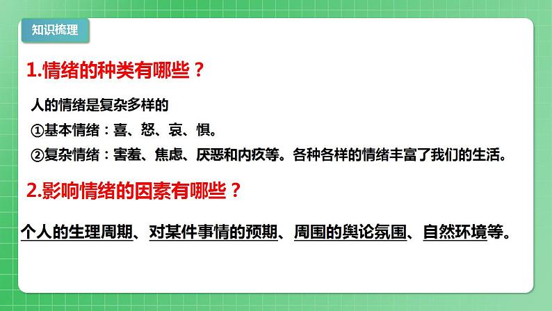 部编版7下道德与法治第二单元做情绪情感的主人复习课件08