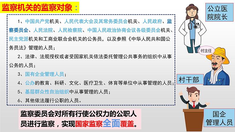 2023年部编版道德与法治八年级下册6.4 国家监察机关 课件第7页