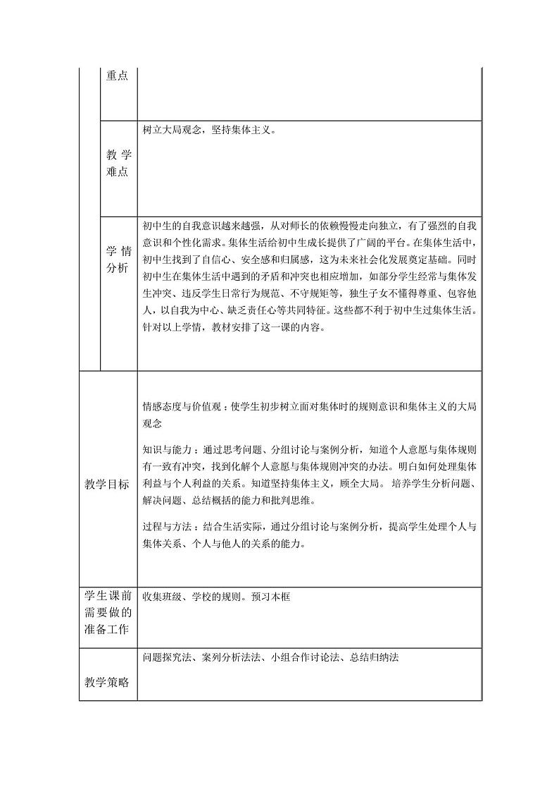 2020-2021学年部编版道德与法治七年级下册7.1：单音与和声教学设计第2页