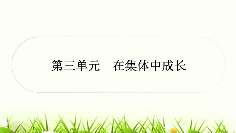 中考道德与法治复习七年级下册第三单元在集体中成长作业课件01