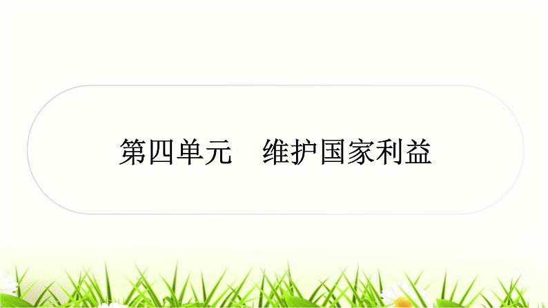 中考道德与法治复习八年级上册第四单元维护国家利益作业课件第1页