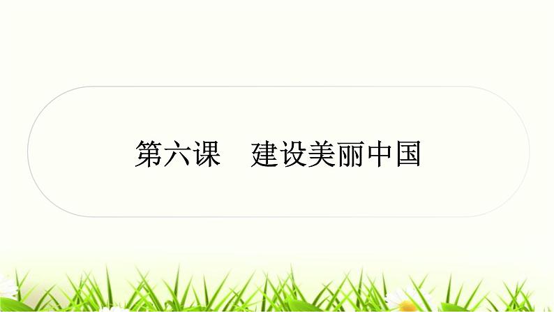 中考道德与法治复习九年级上册第三单元文明与家园第六课建设美丽中国作业课件第1页