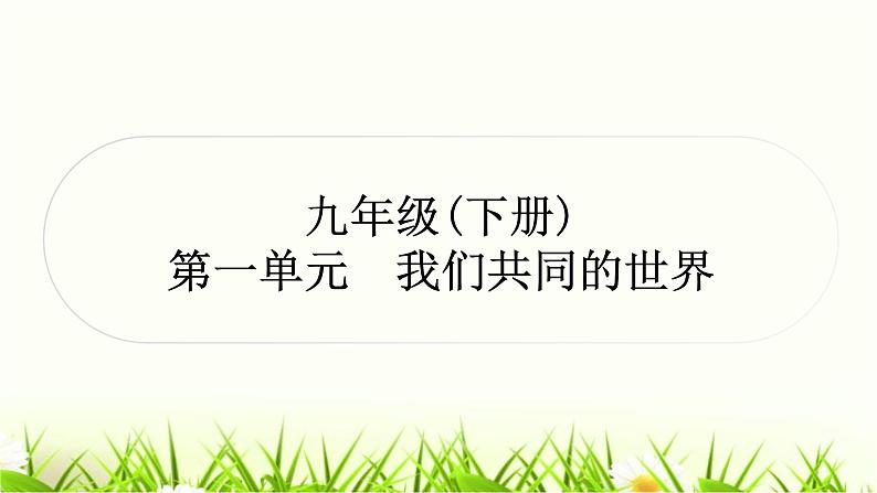 中考道德与法治复习九年级下册第一单元我们共同的世界作业课件01