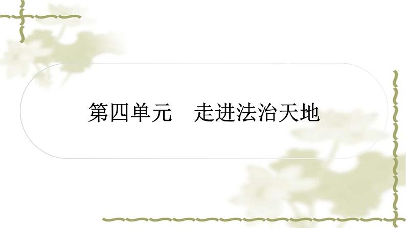 中考道德与法治复习七年级下册第四单元走进法治天地教学课件01