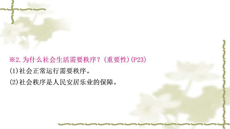 中考道德与法治复习八年级上册第二单元遵守社会规则教学课件06