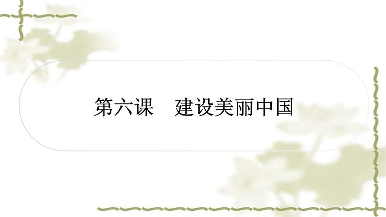 中考道德与法治复习九年级上册第三单元文明与家园第六课建设美丽中国教学课件第1页