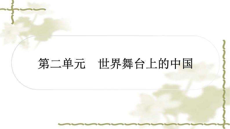 中考道德与法治复习九年级下册第二单元世界舞台上的中国教学课件第1页