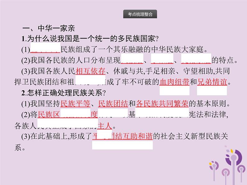 中考道德与法治一轮复习基础知识过关课件第16课时和谐与梦想 (含答案)02