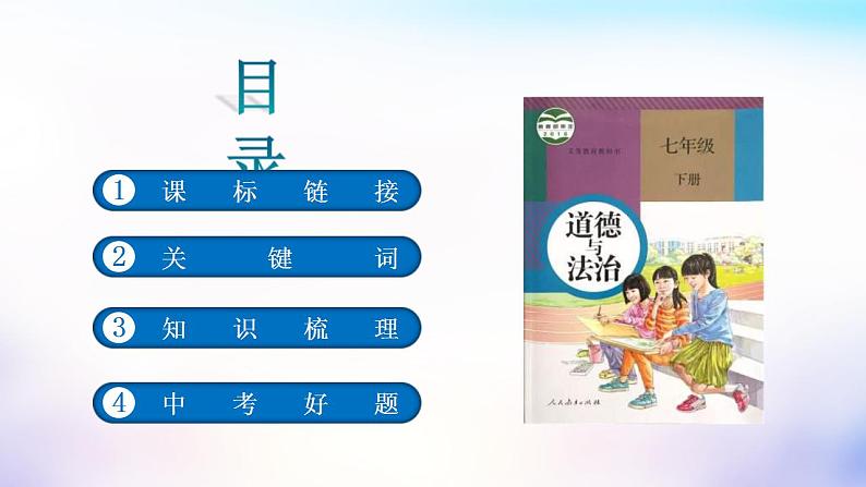 中考道德与法治一轮复习考点讲解与训练课件 青春时光（含答案）第2页