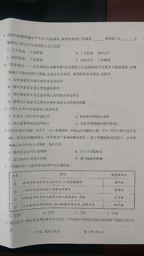 山西省临汾市霍州市2022-2023学年八年级下学期4月期中道德与法治试题第3页