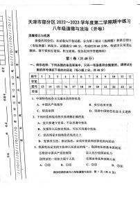 天津市部分区县+2022-2023学年八年级下学期期中道德与法治试卷