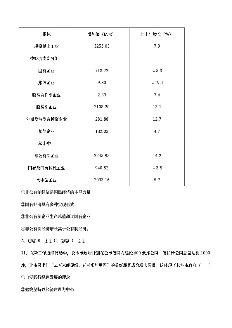 湖南省长沙市2017年中考思想品德真题试题（含详解）03