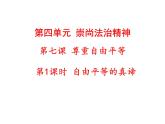 部编版八年级道德与法治下册--7.1自由平等的真谛（课件）