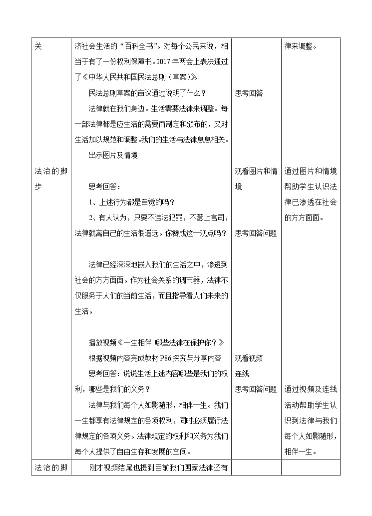 部编版七年级道德与法治下册--9.1生活需要法律（教学设计2）第2页