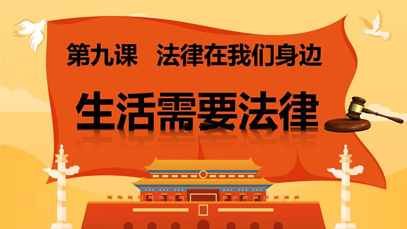 2023年部编版道德与法治七年级下册9.1 生活需要法律 课件01