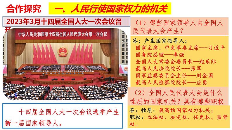 6.1 国家权力机关  课件-2022-2023学年部编版道德与法治八年级下册第6页