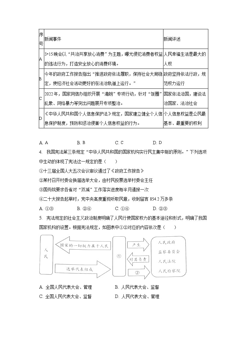 2022-2023学年湖北省武汉市武昌区七校联考八年级（下）期中道德与法治试卷（含解析）02