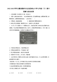 2022-2023学年安徽省滁州市定远县青山中学七年级（下）期中道德与法治试卷（含解析）