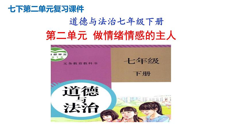 第二单元 做情绪情感的主人  复习课件 2021-2022学年部编版道德与法治七年级下册第1页