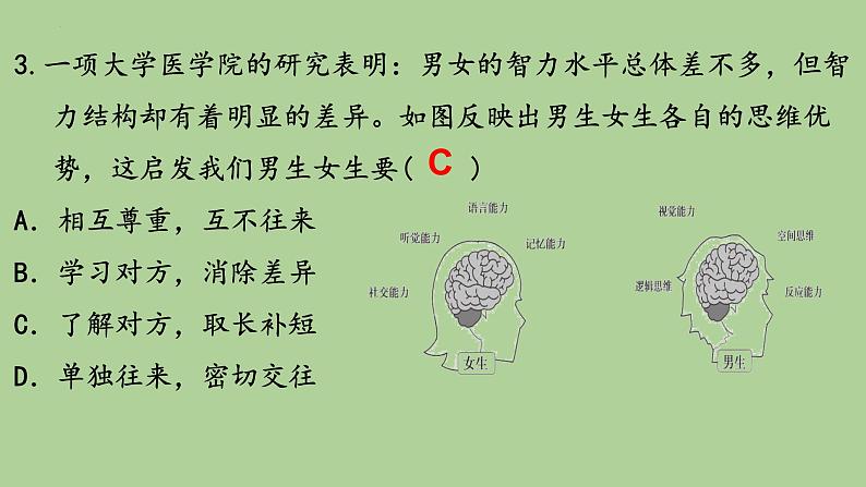 第二课 青春的心弦 复习课件-2021-2022学年部编版道德与法治七年级下册 (1)08