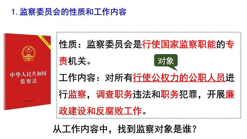 6.4 国家监察机关 课件-2022-2023学年部编版道德与法治八年级下册第7页