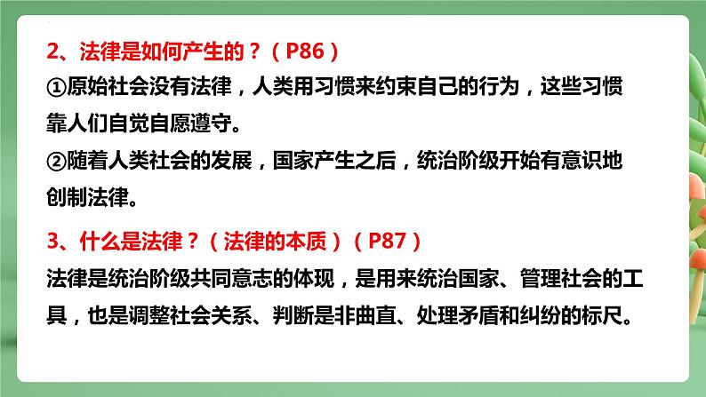 专题09：法律在我们身边（知识串讲）-七年级道德与法治下学期期中期末考点大串讲（部编版）课件PPT06