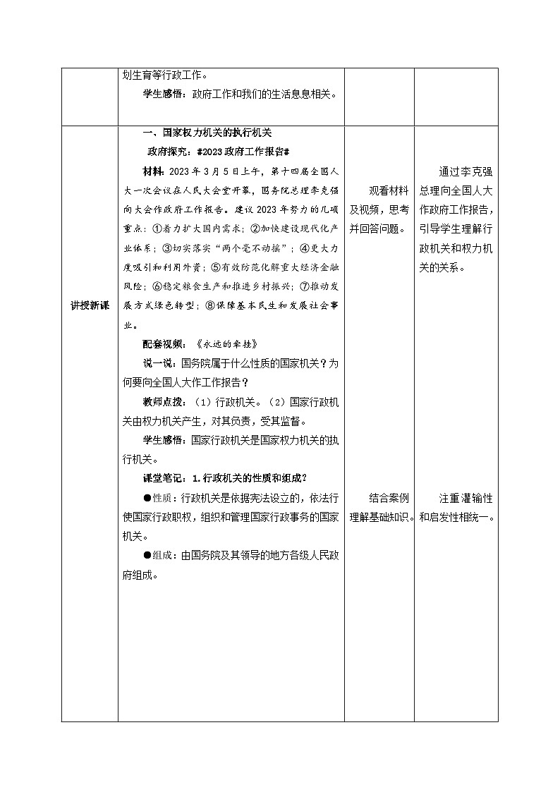 2023年部编版八年级道德与法治下册6.3 国家行政机关 课件（含视频）+教案+导学案+同步练习含解析卷+素材）02