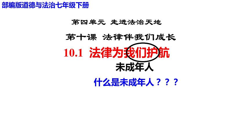 2022-2023学年部编版道德与法治七年级下册10.1 法律为我们护航 课件第3页