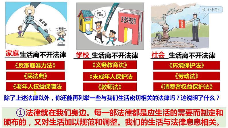 2022-2023学年部编版道德与法治七年级下册9.1 生活需要法律 课件第6页