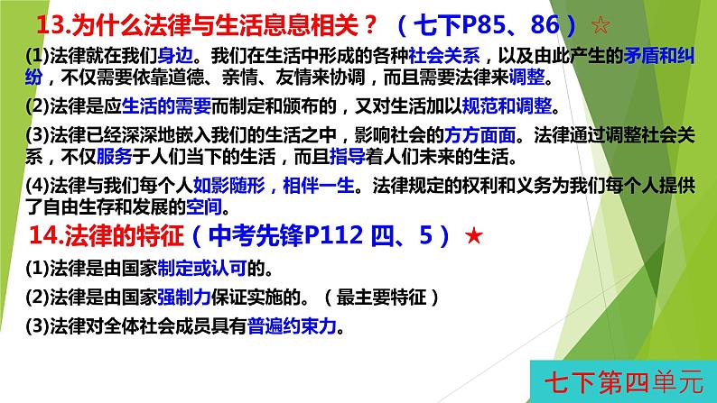 2023年中考二轮道德与法治复习 熟读熟记知识清单课件PPT第7页