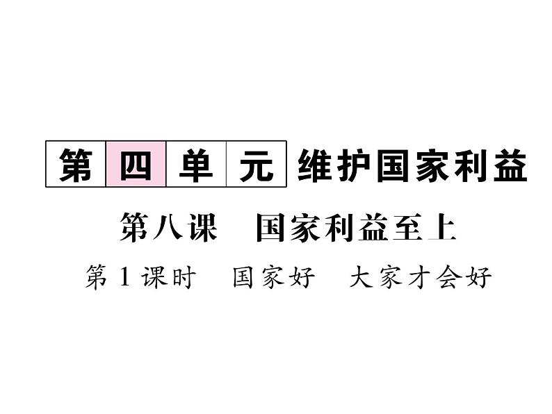 八年级道德与法治8.1 国家好 大家才会好 （共17张PPT）ppt课件第1页