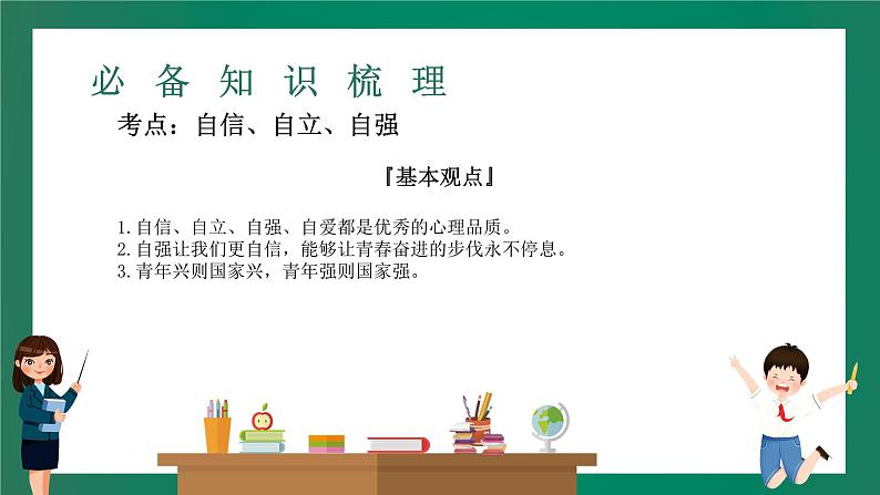 2023中考解读 道德与法治 第四课时 自信自强 青春有格课件PPT第3页