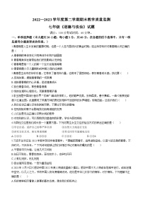 广东省惠州市惠阳区2022-2023学年七年级下学期期末道德与法治试题（含答案）