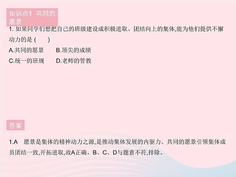 2023七年级道德与法治下册第三单元在集体中成长第八课美好集体有我在第一框憧憬美好集体作业课件新人教版第2页