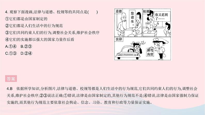 2023七年级道德与法治下册第四单元走进法治天地单元综合检测作业课件新人教版05