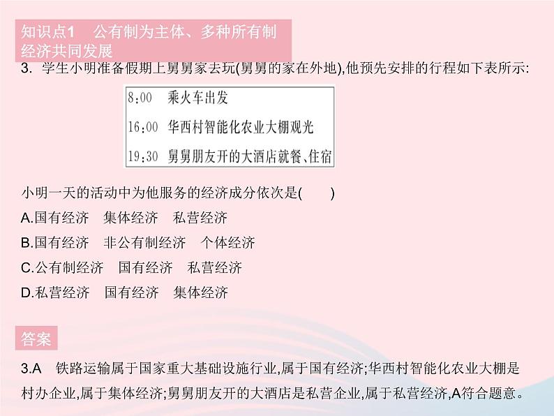 2023八年级道德与法治下册第三单元人民当家作主第五课我国的政治和经济制度第一框基本经济制度作业课件新人教版第5页