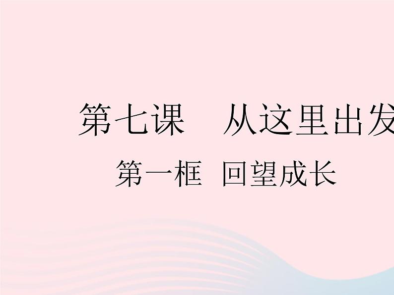 2023九年级道德与法治下册第三单元走向未来的少年第七课从这里出发第一框回望成长作业课件新人教版第1页