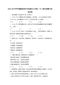 2022-2023学年福建省泉州市泉港区七年级（下）期末道德与法治试卷（含解析）