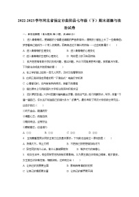 2022-2023学年河北省保定市曲阳县七年级（下）期末道德与法治试卷（含解析）