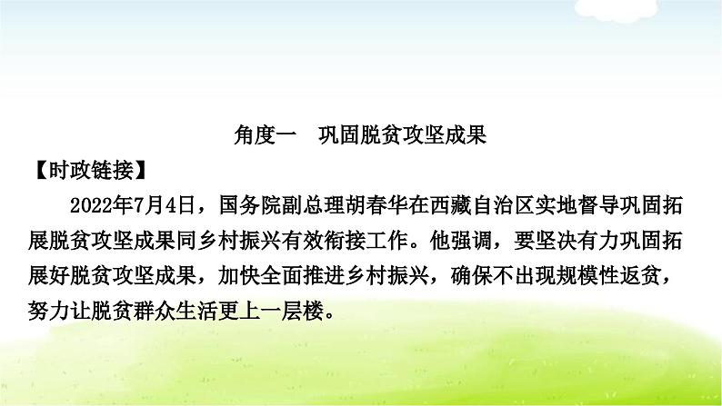 中考道德与法治复习2时事热点专题二实施乡村振兴走向共同富裕教学课件第4页