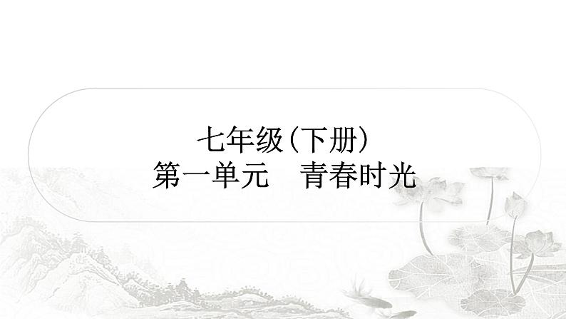 中考道德与法治复习七年级下册1第一单元青春时光课件第1页