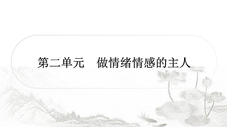 中考道德与法治复习七年级下册2第二单元做情绪情感的主人课件第1页