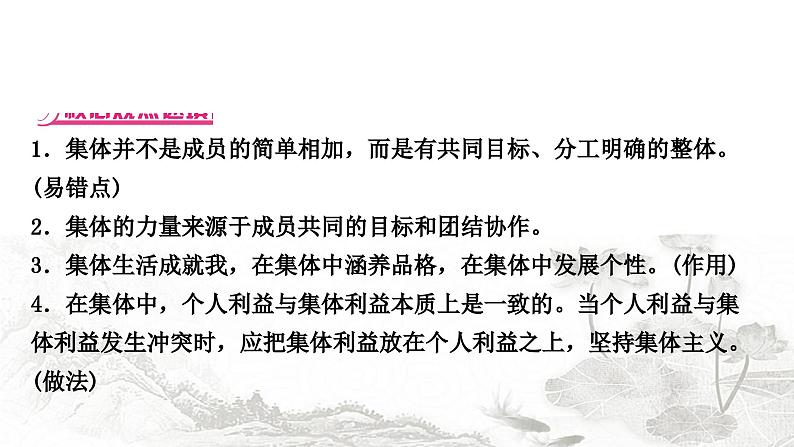 中考道德与法治复习七年级下册3第三单元在集体中成长课件05