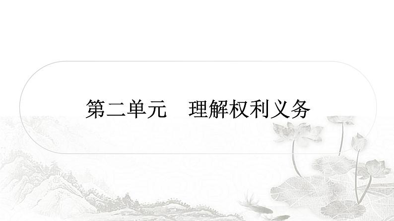 中考道德与法治复习八年级下册2第二单元理解权利义务课件第1页