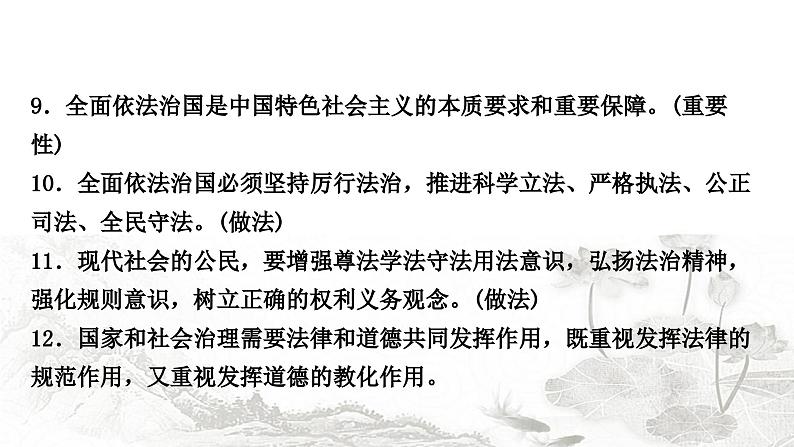 中考道德与法治复习九年级上册2第二单元民主与法治课件08